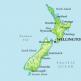 Plan zur Beschreibung der geografischen Lage des neuseeländischen Festlandes