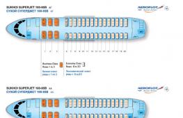 Aeroflot: choose a seat on the plane
